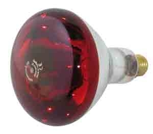 Lampe infrarouge rouge 250 W Culot E27 couleur rouge
