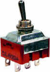 Interrupteur à levier fonction ON/OFF Triipolaire 15A/250 V (6 bornes)